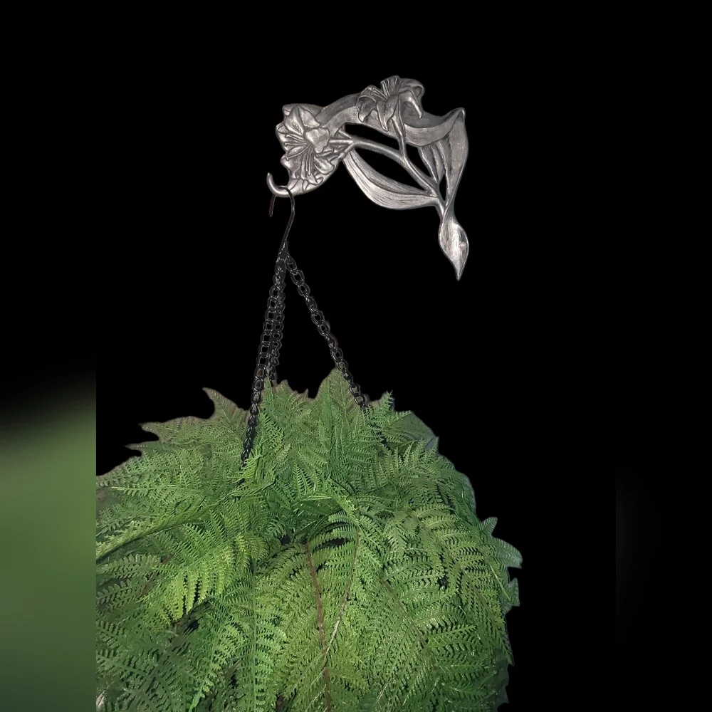 Hanging Plant Bracket Elegant Silver Wall Decor Hook